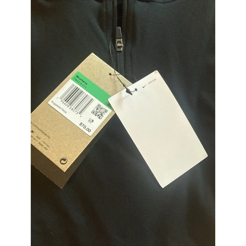 NWT Nike Women's Swift Element Dri-FIT 1/4-Zip Top, Black